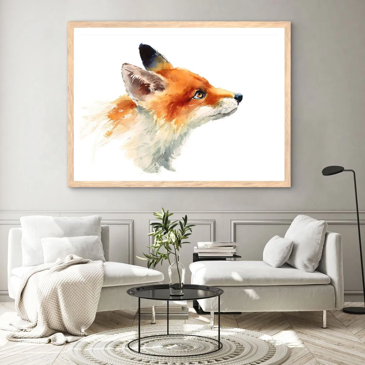 Poster in einem Rahmen aus heller Eiche - Man kann nie vorsichtig genug sein - 50x40 cm