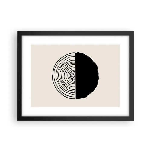 Poster in einem schwarzem Rahmen - Halb und halb - 40x30 cm