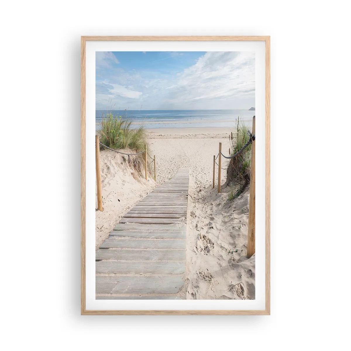 Poster in einem Rahmen aus heller Eiche - Bis zum Horizont - 61x91 cm