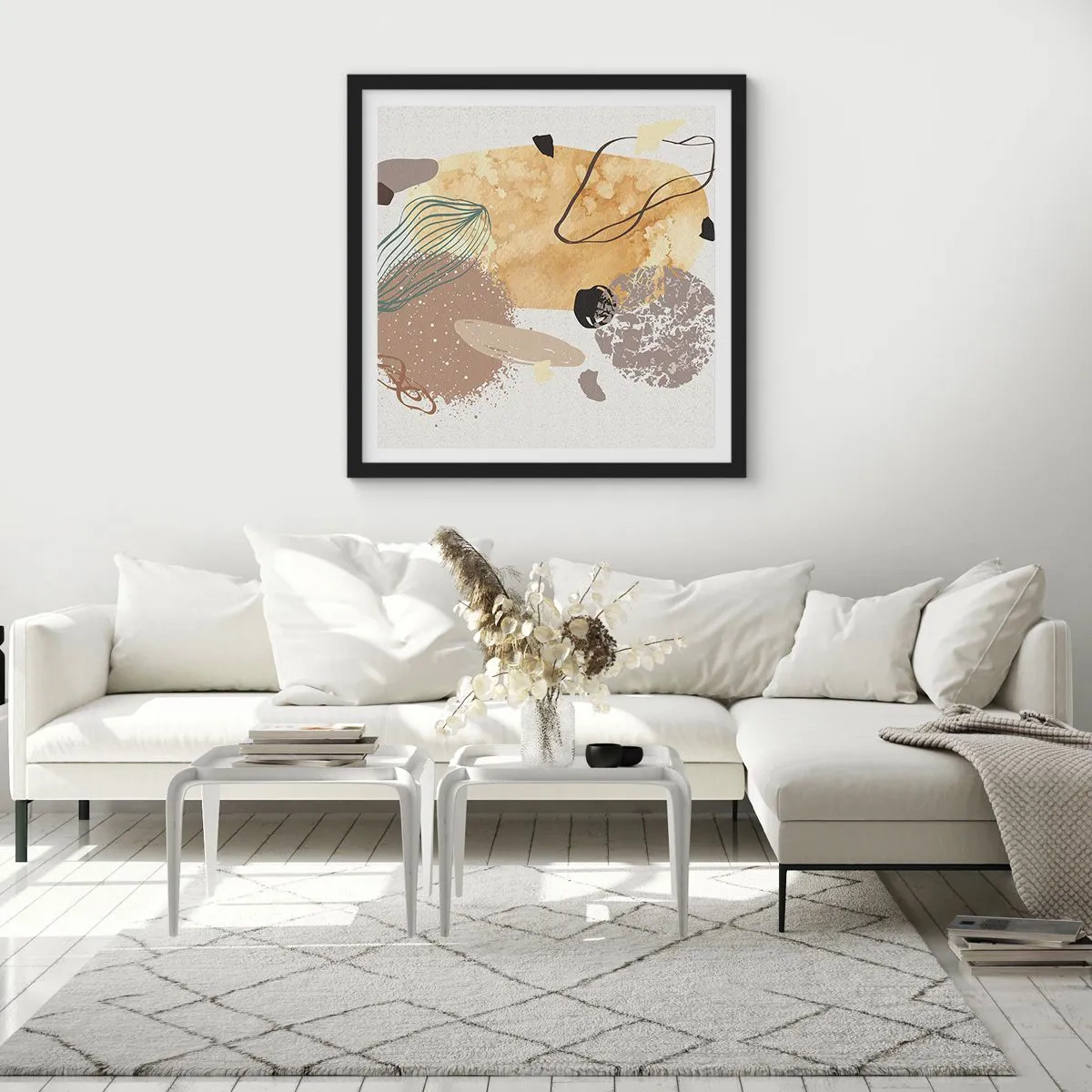 Poster in einem schwarzem Rahmen - Angewandte Plumkologie - 30x30 cm
