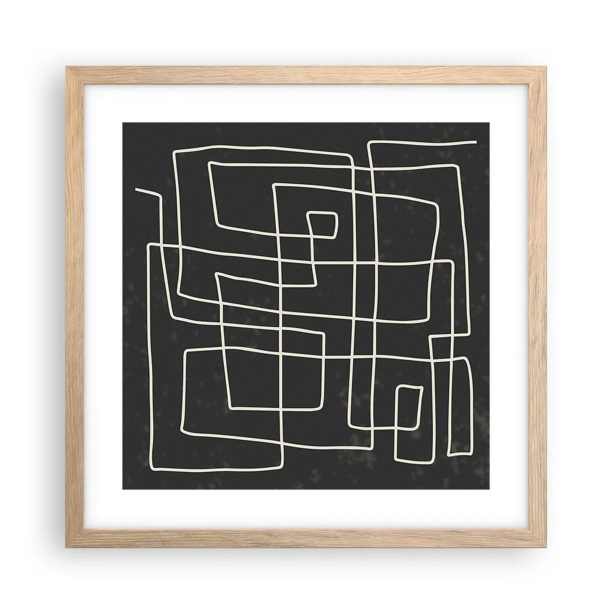 Poster in einem Rahmen aus heller Eiche - Nicht so einfach - 40x40 cm