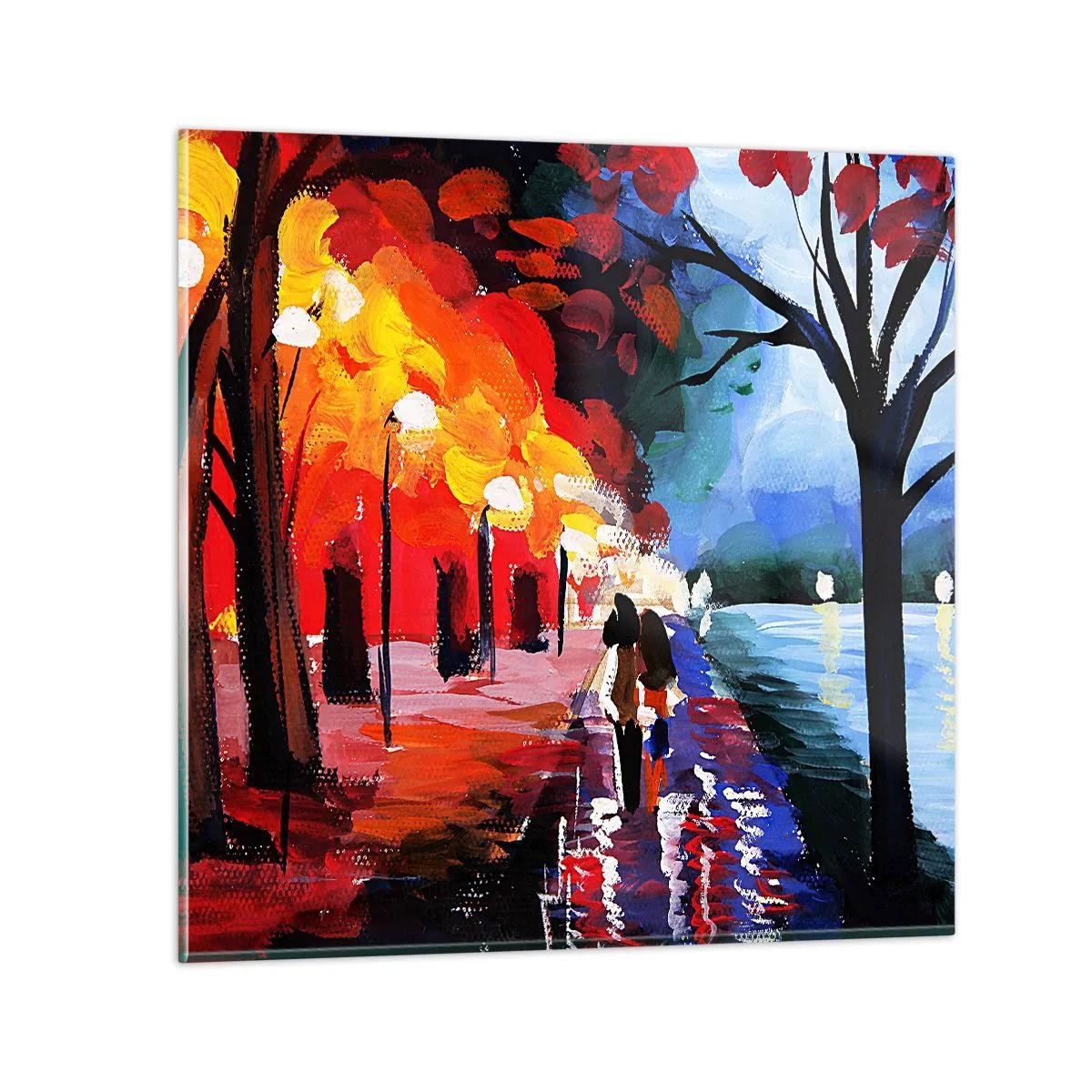 Glasbild - Bild auf glas - Strahlender Herbst im Park - 50x50 cm