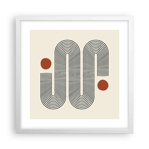 Poster in einem weißen Rahmen - Vom Anfang bis zum Ende - 40x40 cm