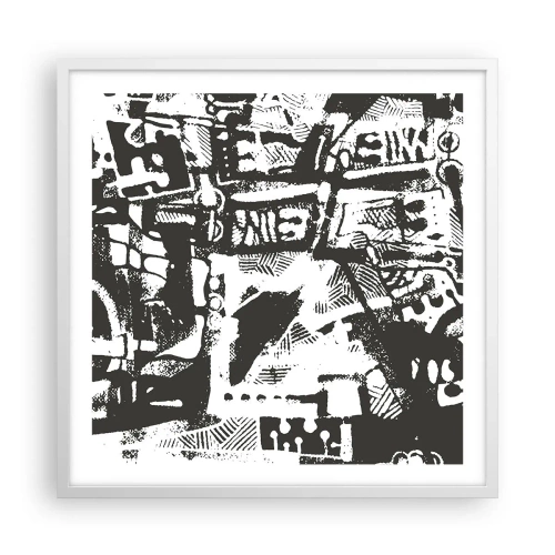 Poster in einem weißen Rahmen - Ordnung oder Chaos? - 60x60 cm