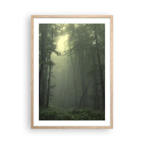 Poster in einem Rahmen aus heller Eiche - Bevor er aufwacht - 50x70 cm