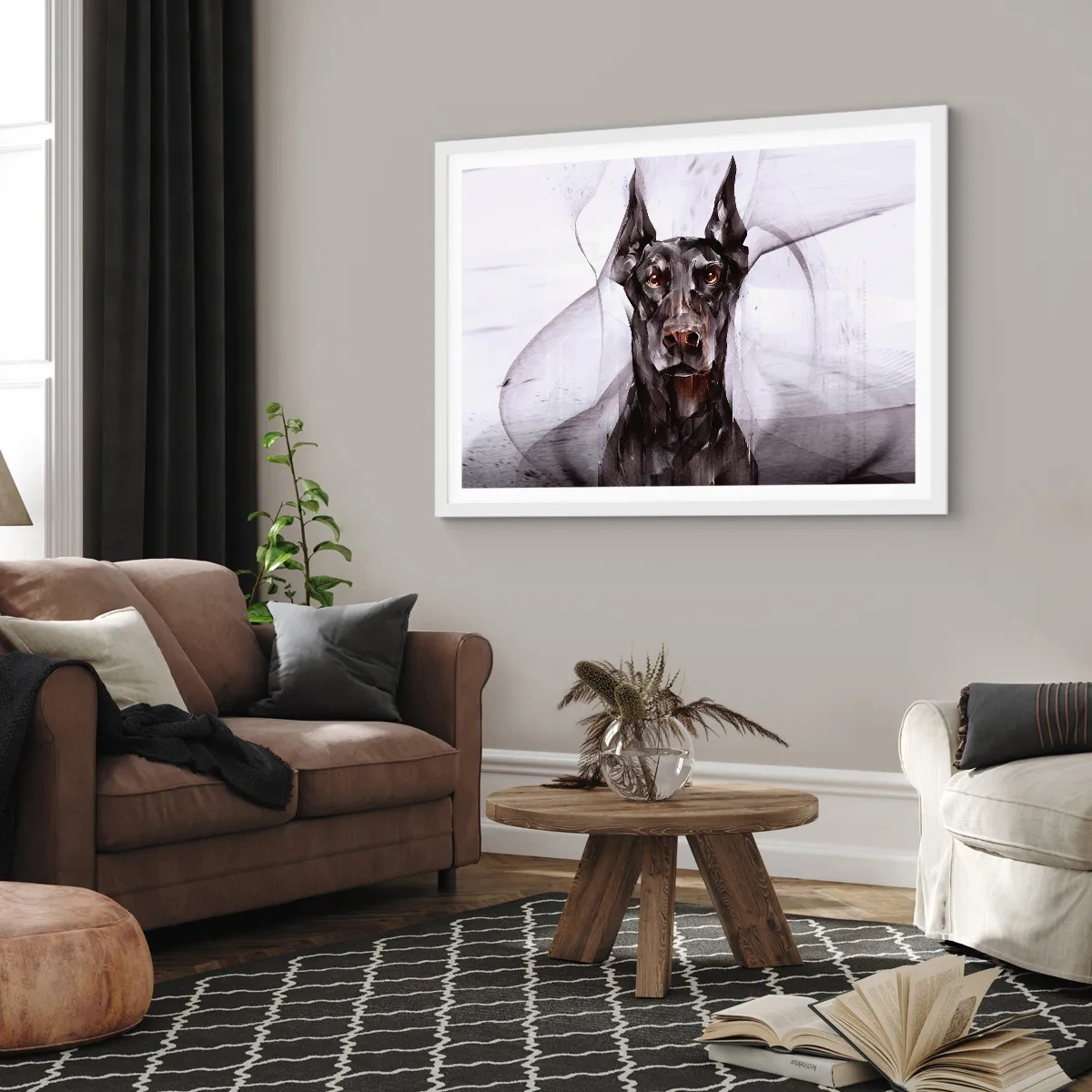 Poster in einem weißen Rahmen - Edelgeboren - 70x50 cm