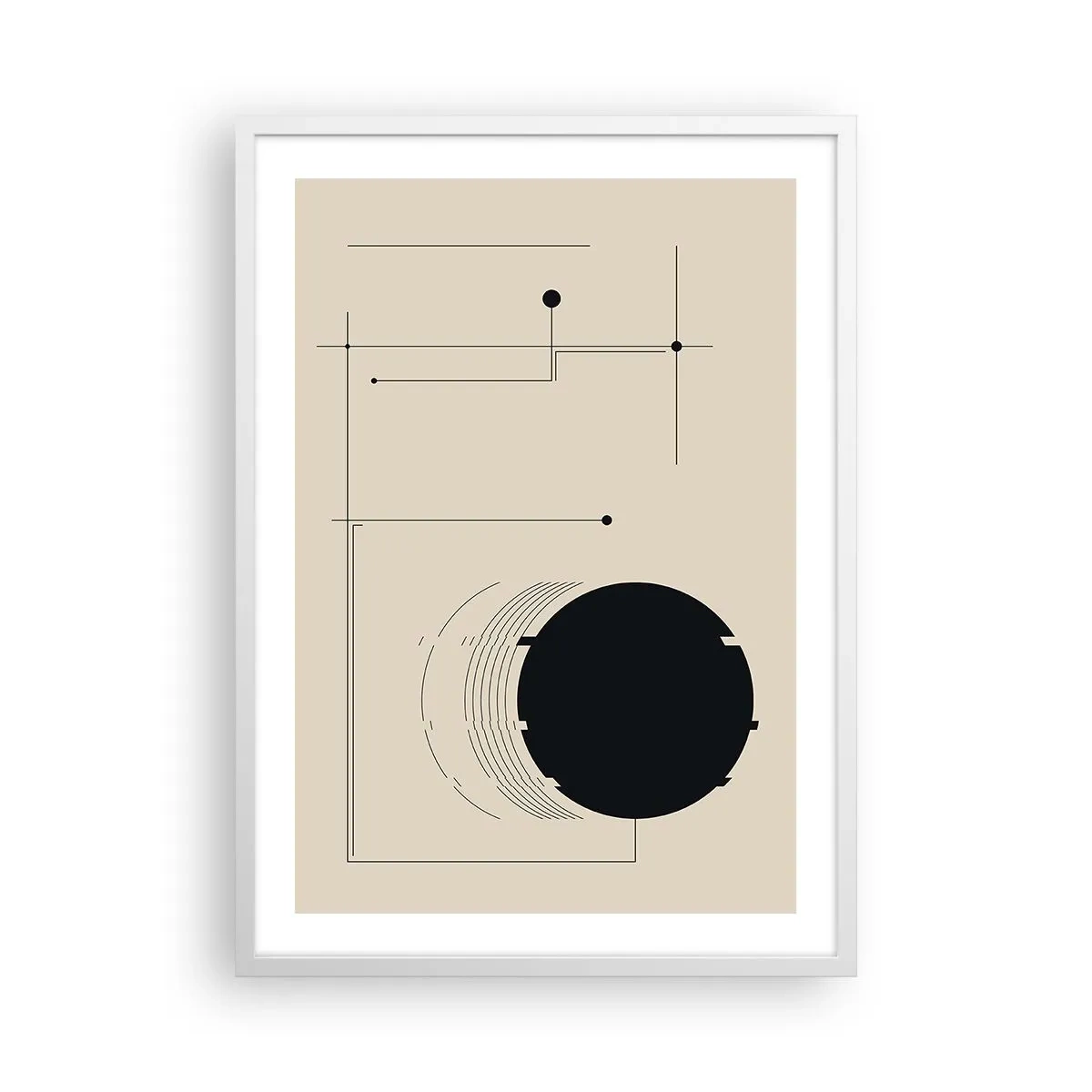 Poster in einem weißen Rahmen - Flexible und dynamische Komposition - 50x70 cm