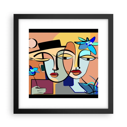 Poster in einem schwarzem Rahmen - Picassos randez vous - 30x30 cm