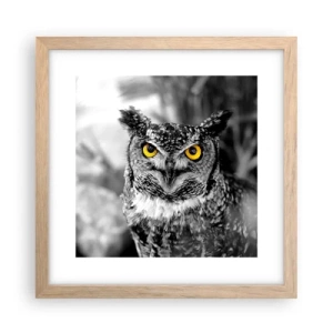 Poster in einem Rahmen aus heller Eiche - Nichts wird sich verstecken - 30x30 cm