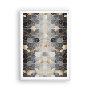 Poster in einem weißen Rahmen - Diamant-Komposition - 70x100 cm