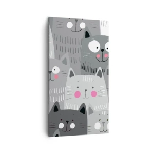 Bild auf Leinwand - Leinwandbild - Katzenwelt - 45x80 cm