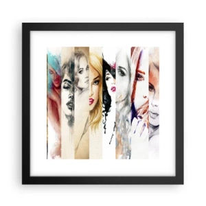 Poster in einem schwarzem Rahmen - Und es ist immer DU - 30x30 cm