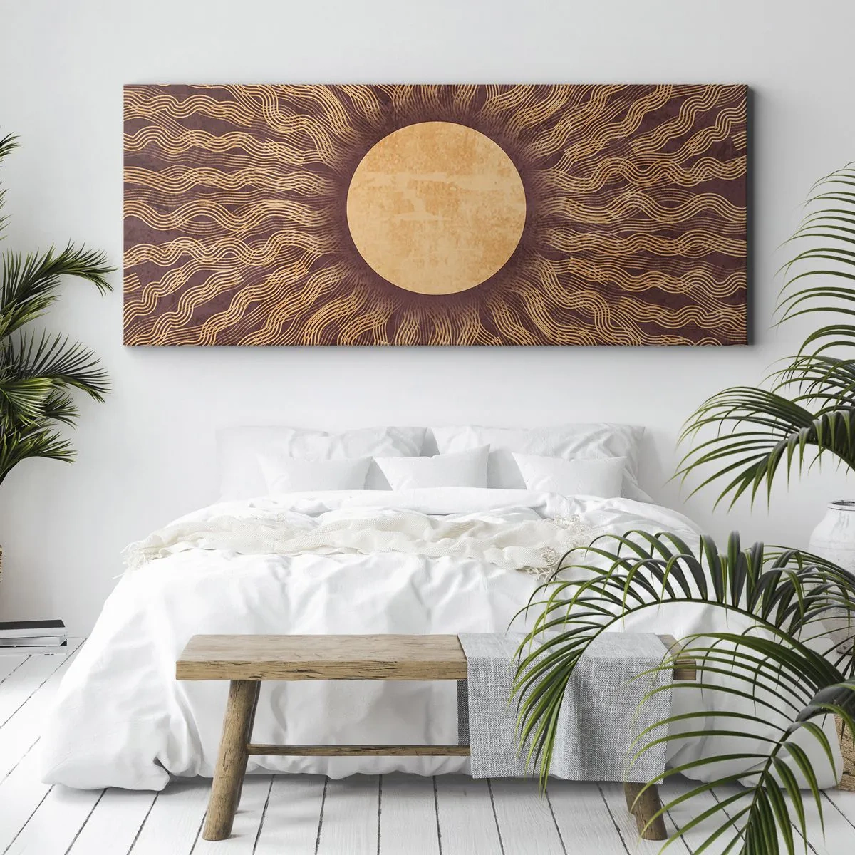 Bild auf Leinwand - Leinwandbild - Sonnensymbol - 100x40 cm