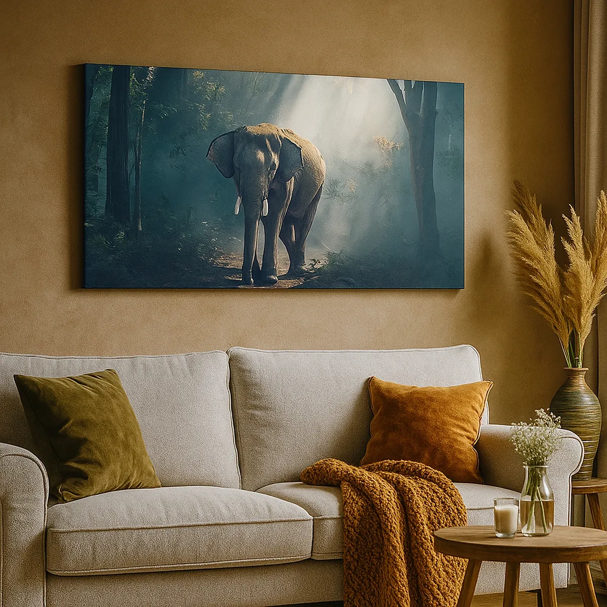 Bild auf Leinwand - Leinwandbild - Ein gemütlicher Spaziergang - 30x30 cm