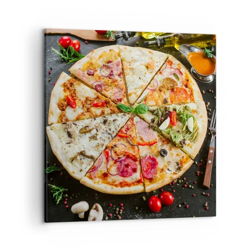 Bild auf Leinwand - Leinwandbild - Eine Reihe von Geschmacksrichtungen - 50x50 cm