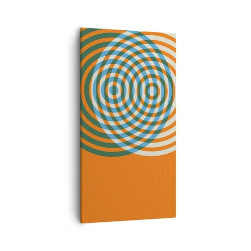 Bild auf Leinwand - Leinwandbild - Abstrakte kreisförmige Variation - 55x100 cm