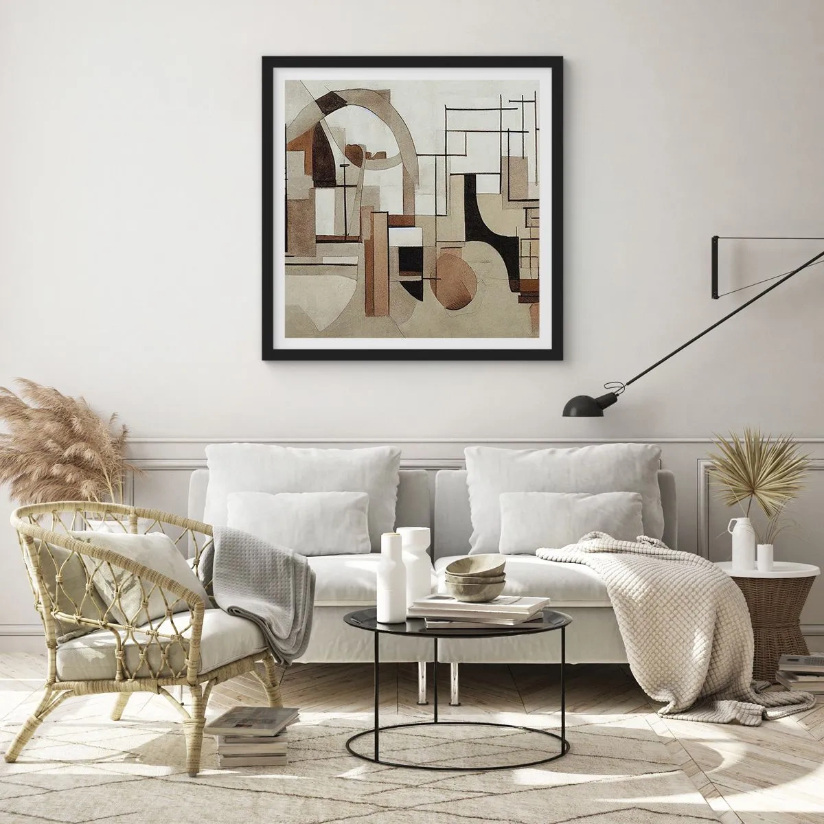 Poster in einem schwarzem Rahmen - Stadtbild 2.0 - 60x60 cm