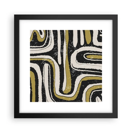 Poster in einem schwarzem Rahmen - Komposition: Straßen und Gassen - 30x30 cm