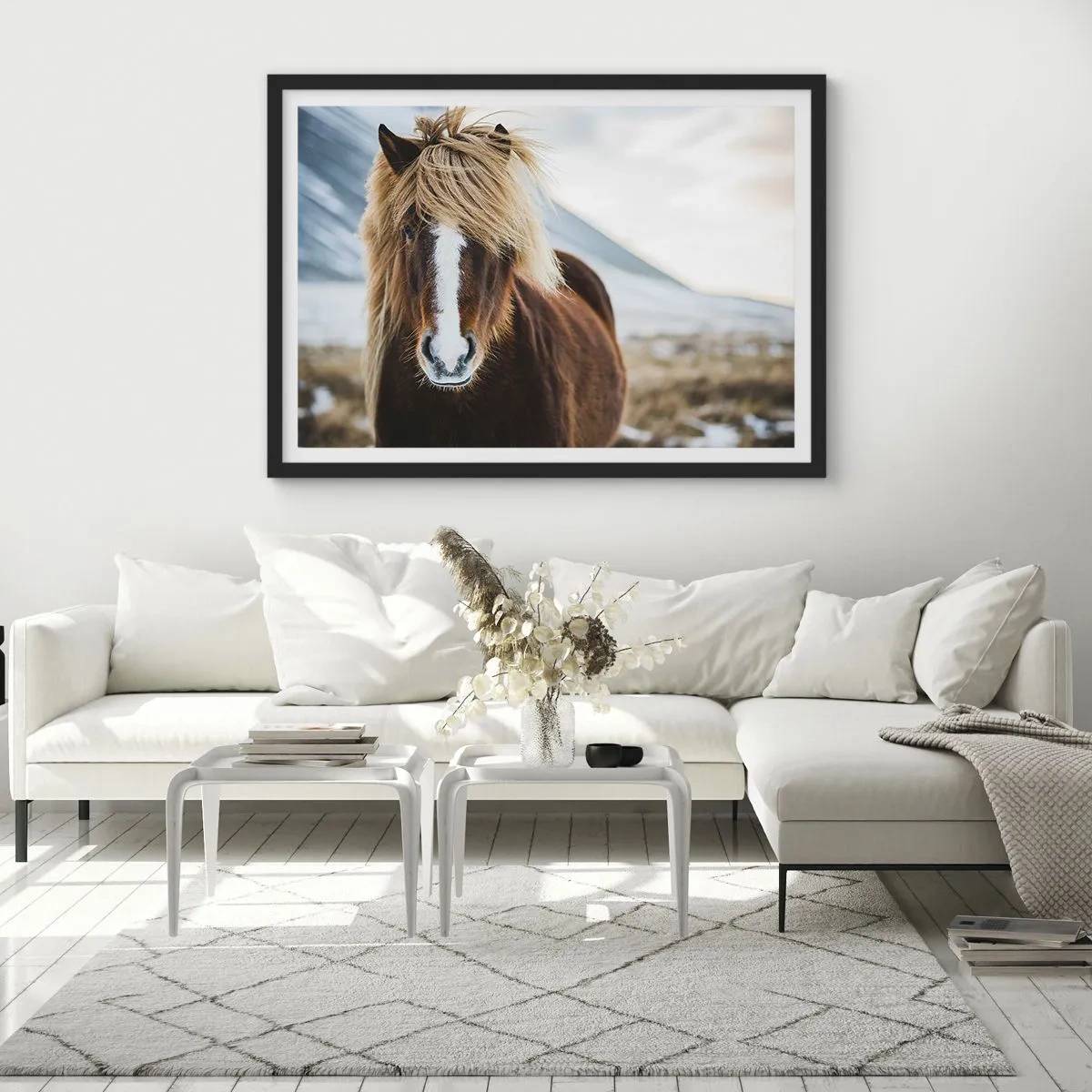 Poster in einem schwarzem Rahmen - Spürst du die Freiheit? - 91x61 cm