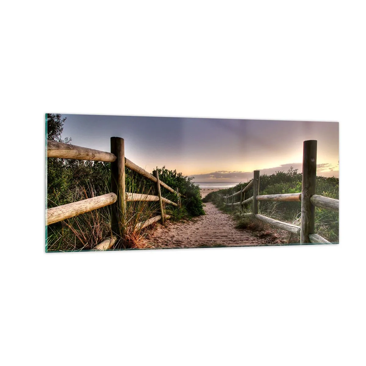 Glasbild - Bild auf glas - Das Ziel ist bereits sichtbar - 100x40 cm