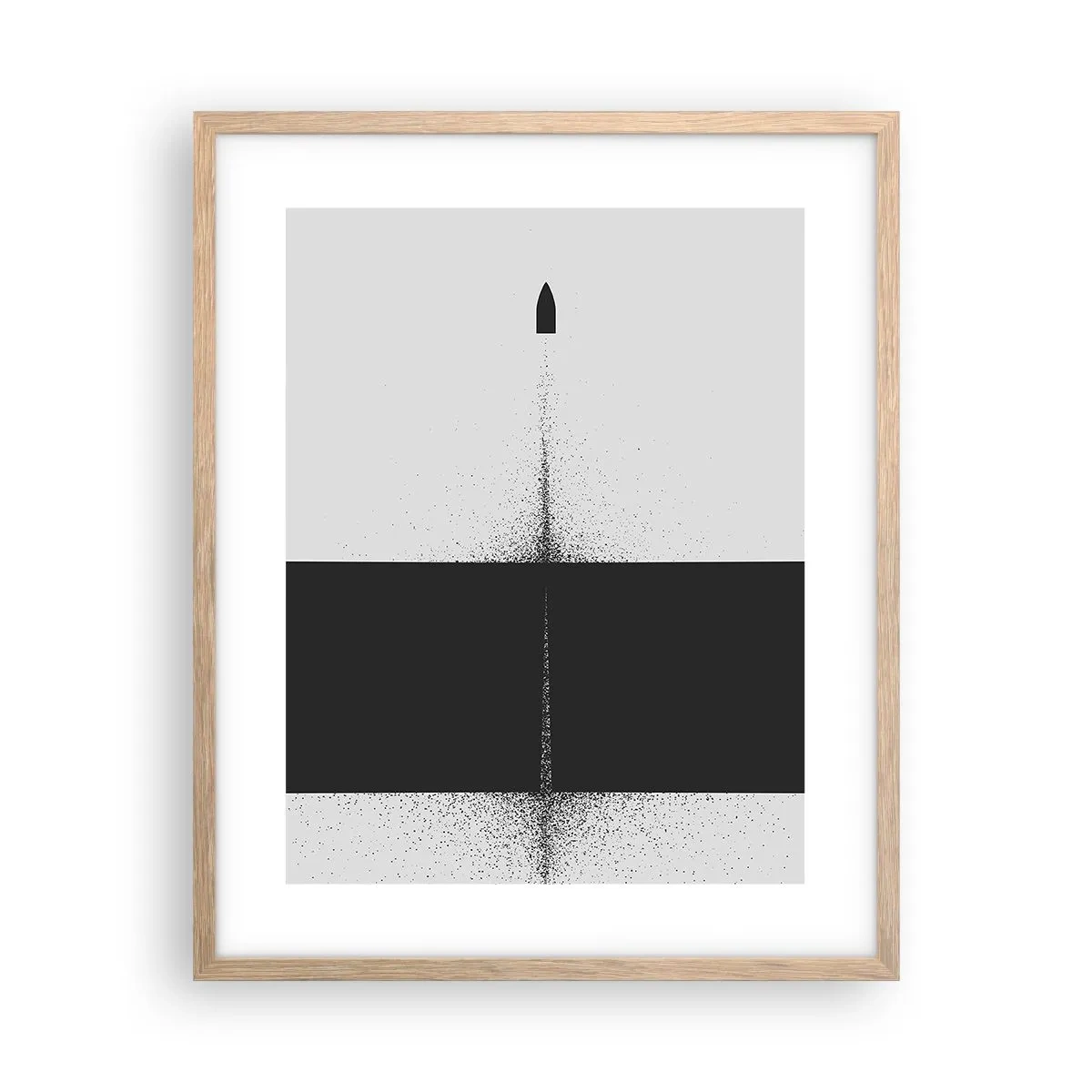 Poster in einem Rahmen aus heller Eiche - Direkt zum Ziel - 40x50 cm
