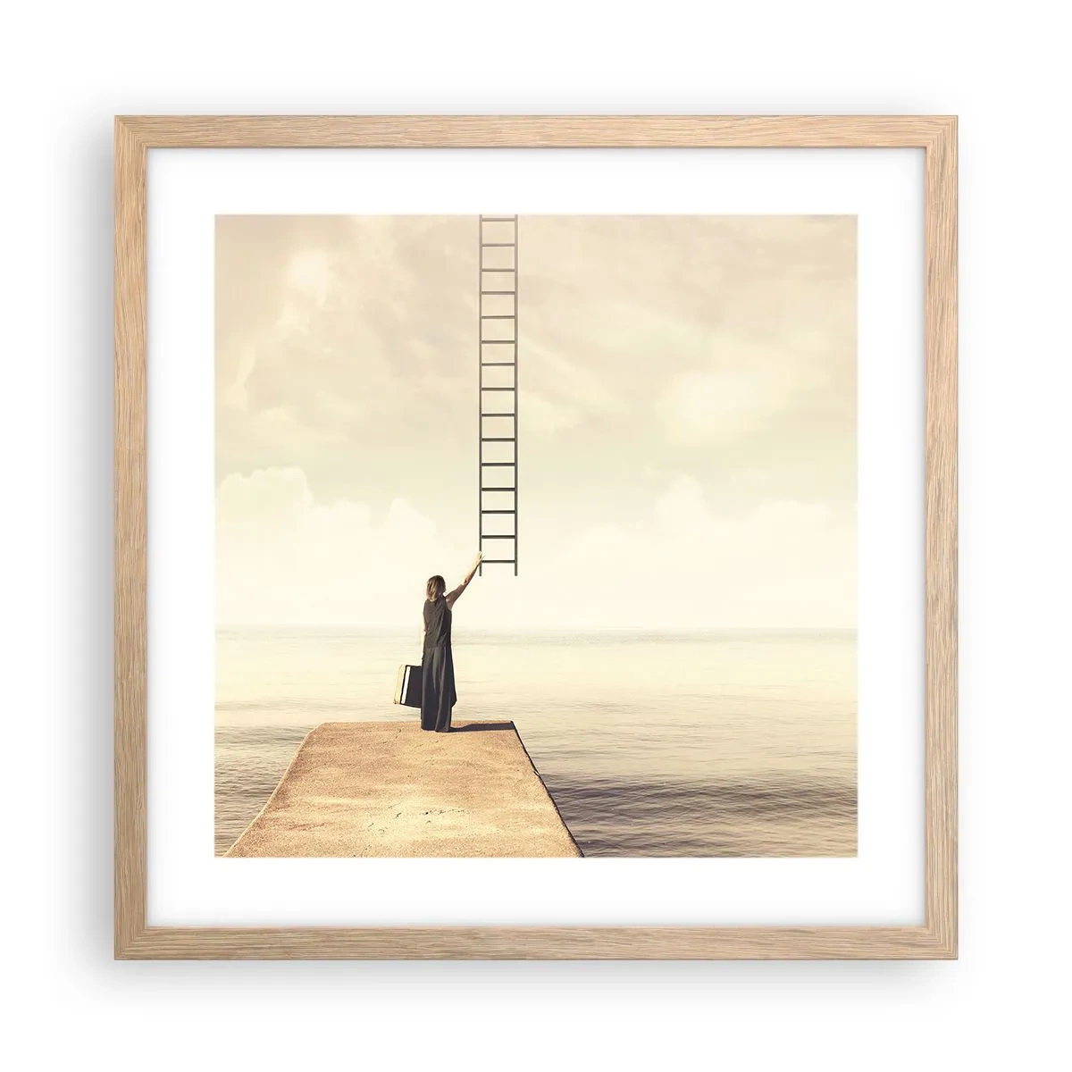 Poster in einem Rahmen aus heller Eiche - Eine magische Reise - 40x40 cm