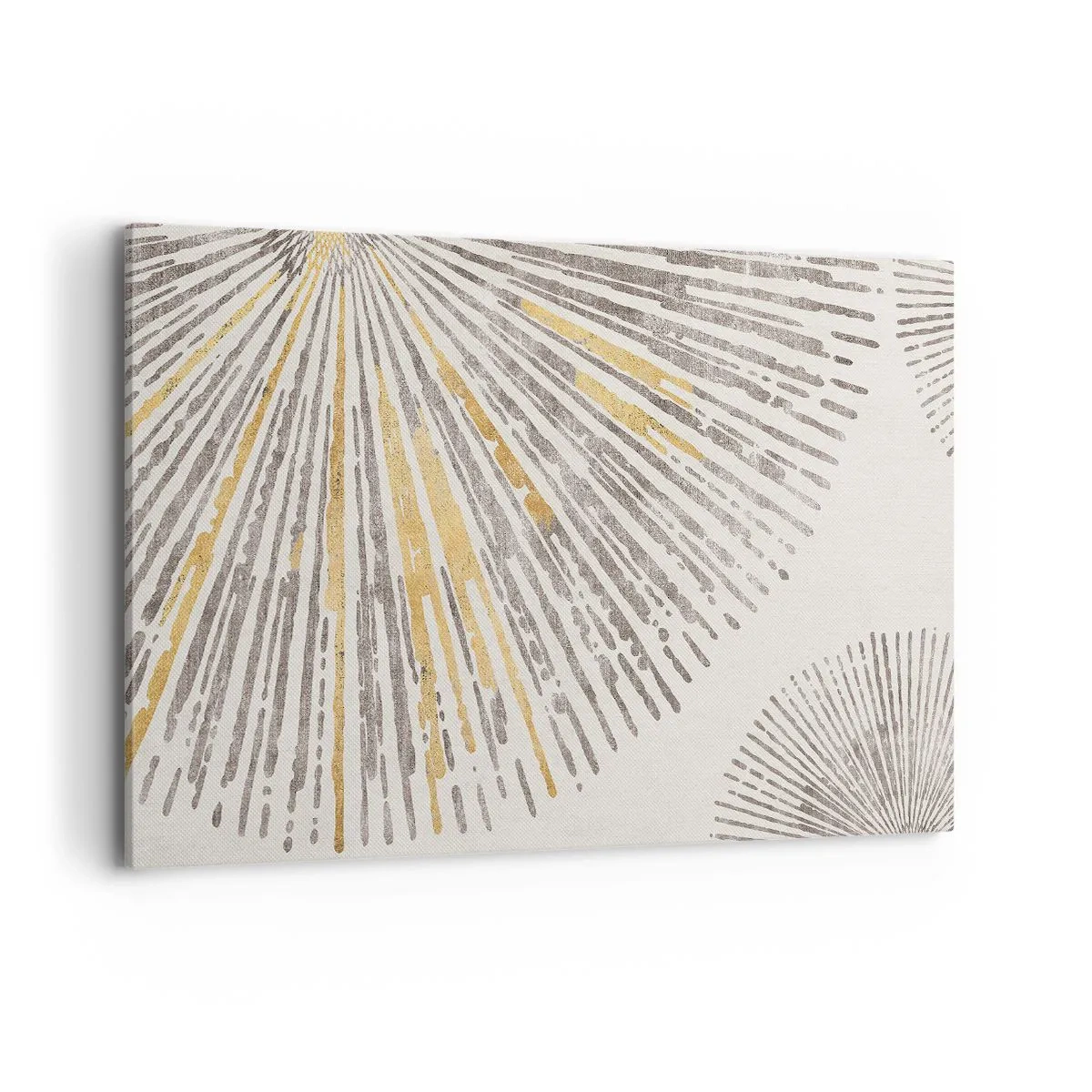 Bild auf Leinwand - Leinwandbild - Abstraktes strahlenförmiges Muster - 120x80cm - Schönheit des Strahls - Moderne Wanddekoration für Wohnzimmer und Schlafzimmer ARTTOR
