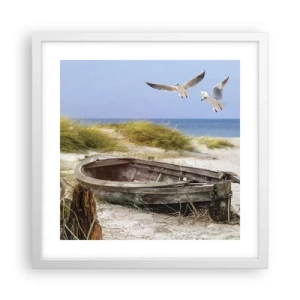 Poster in einem weißen Rahmen - In Wind gebadet - 40x40 cm