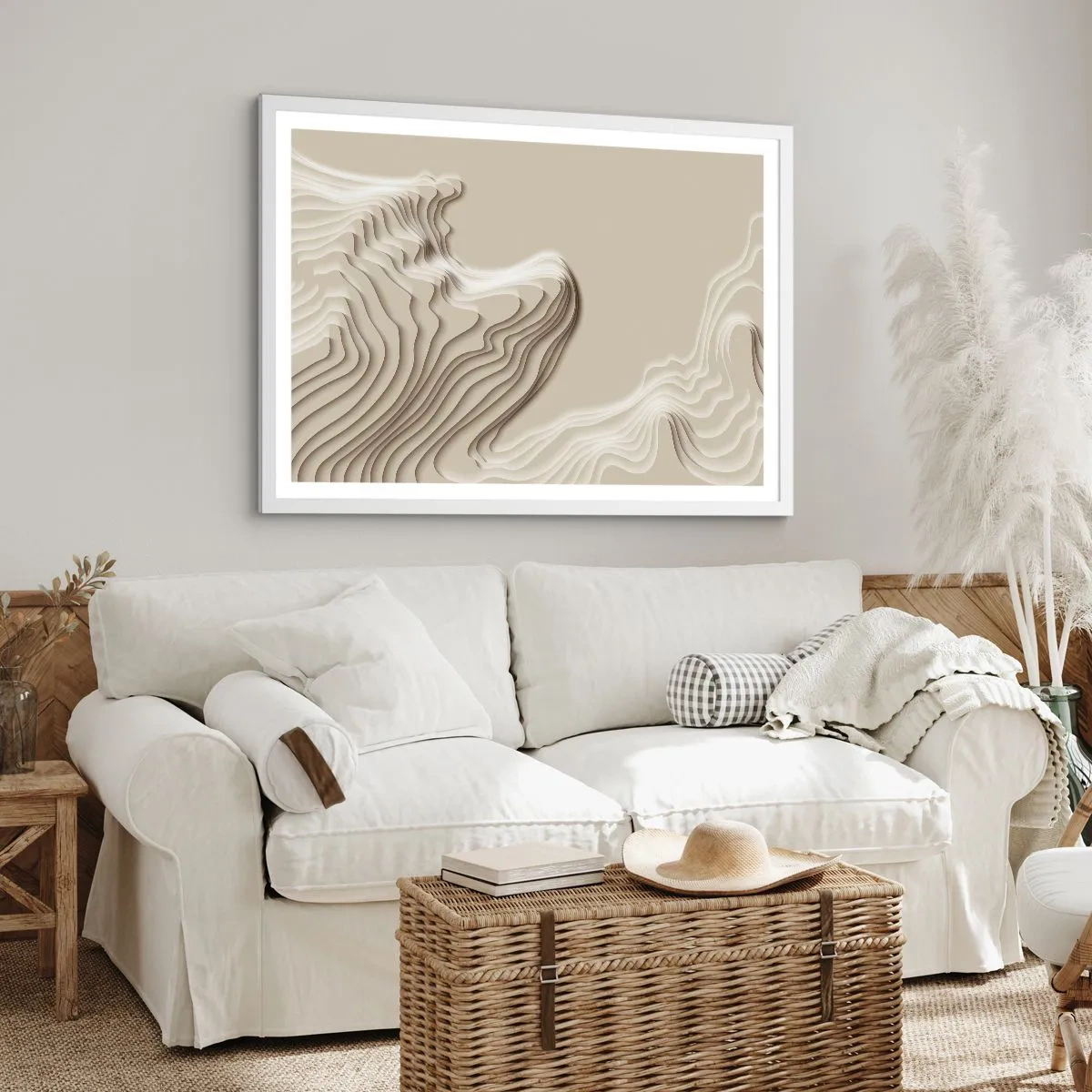 Poster in einem weißen Rahmen - Topographie der Kunst - 100x70 cm