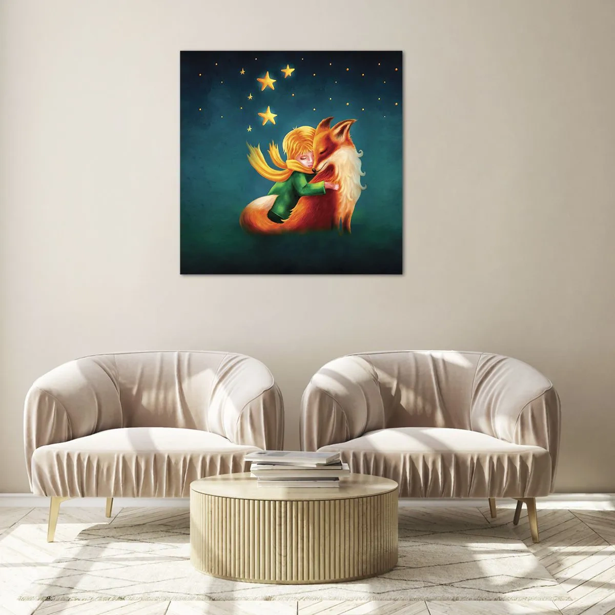 Glasbild - Bild auf glas - Kleiner Prinz - 30x30 cm