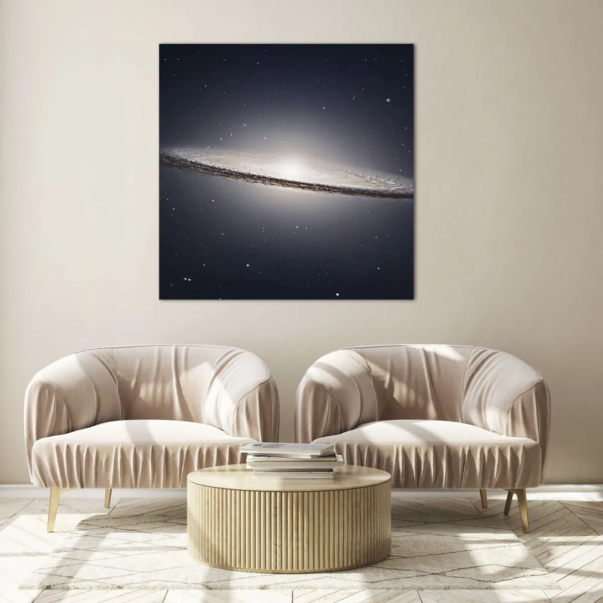 Glasbild - Bild auf glas - Vor langer Zeit in einer weit entfernten Galaxie ... - 30x30 cm
