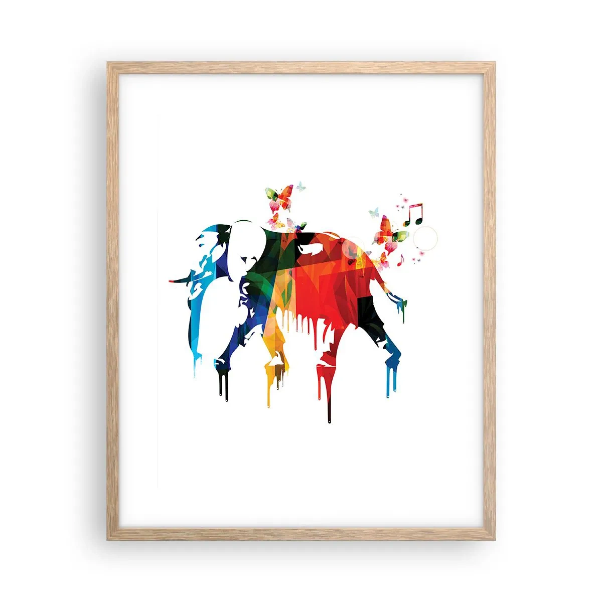 Poster in einem Rahmen aus heller Eiche - Jeder kann tanzen - 40x50 cm