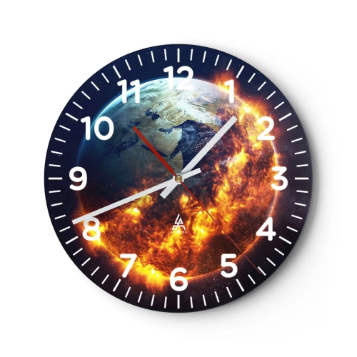 Wanduhr - Glasuhr - Die Flamme der Apokalypse - 30x30 cm