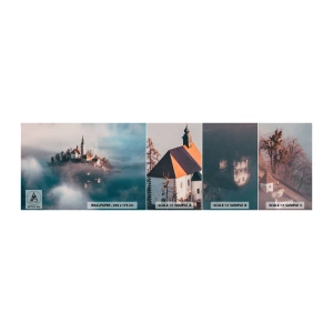 Fototapeten Muster Selbstklebend Deluxe Sticker - Trauminsel - Landschaft, Die Architektur, Kirche - 100x30 cm