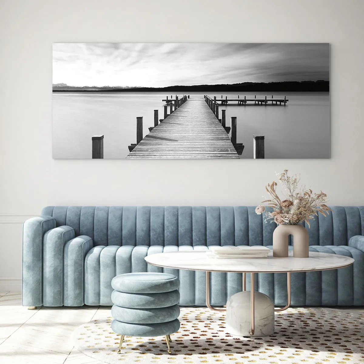 Glasbild - Bild auf glas - An der Wasserstelle - Ruhe - 100x40 cm