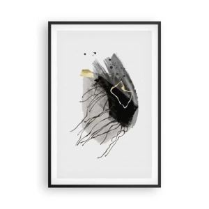 Poster in einem schwarzem Rahmen - In Schwarz und Gold - 61x91 cm