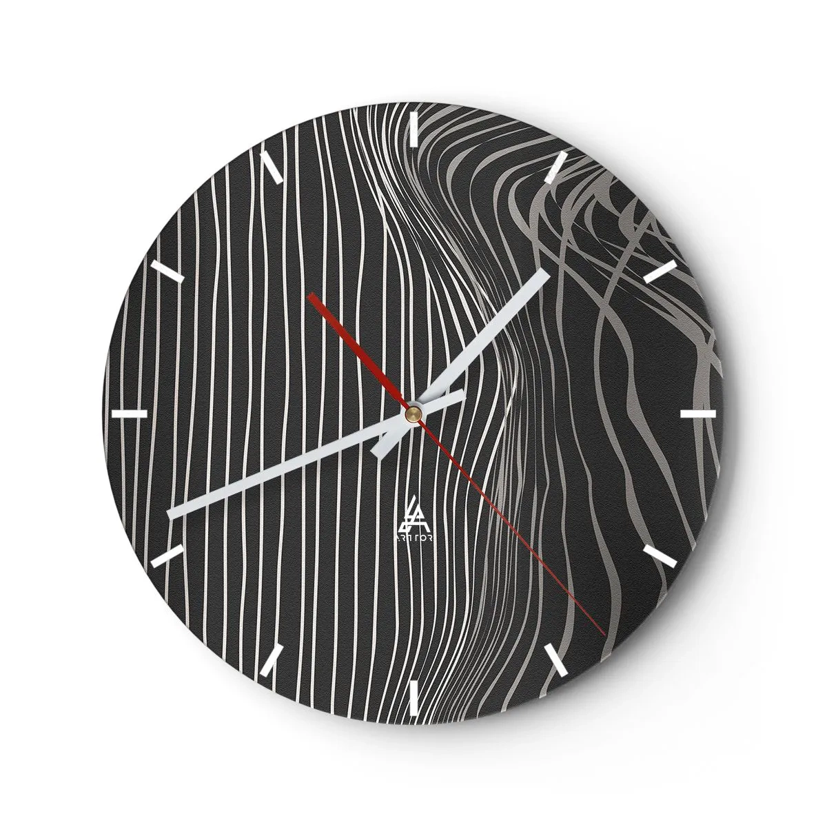 Wanduhr - Glasuhr - Rhythmus und Akzent - 40x40 cm