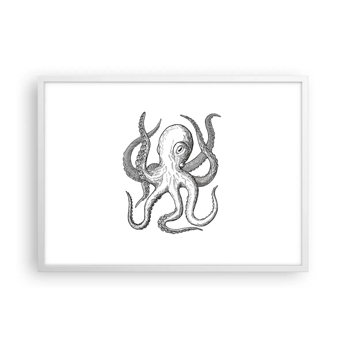 Poster in einem weißen Rahmen - Mit den Wellen tanzen - 70x50 cm