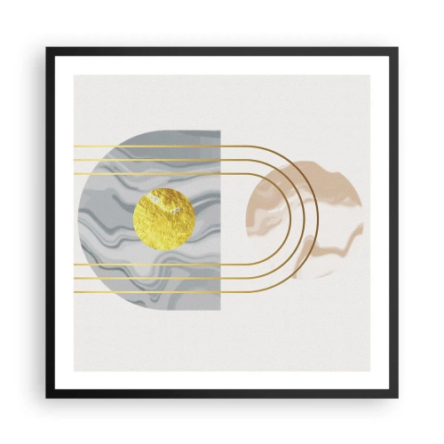 Poster in einem schwarzem Rahmen - Helligkeit und Brillanz - 60x60 cm