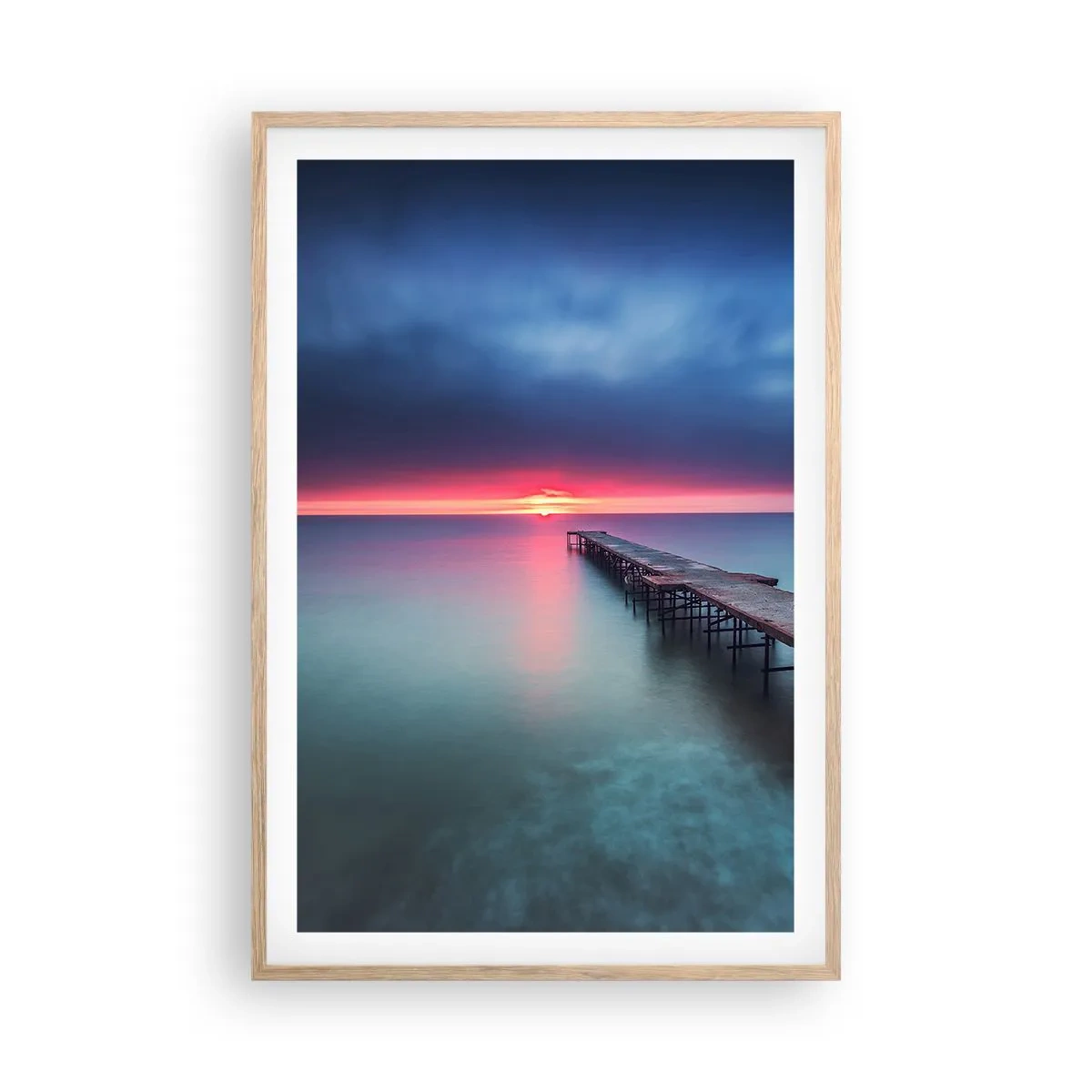 Poster in einem Rahmen aus heller Eiche - Zwischen Himmel und Erde - 61x91 cm