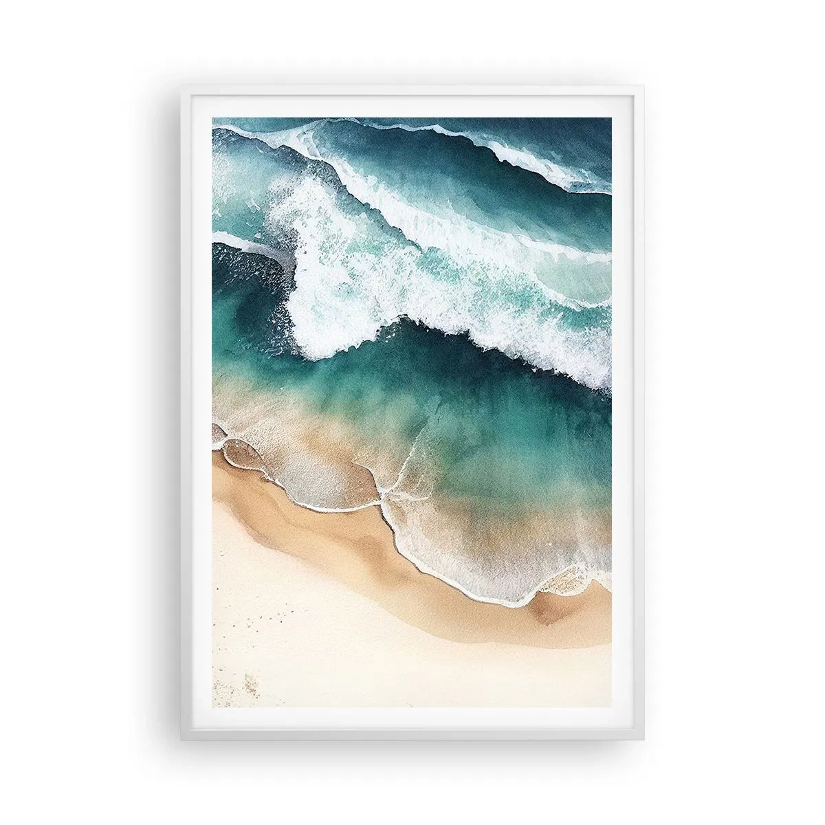 Poster in einem weißen Rahmen - Das ewige Treffen - 70x100 cm