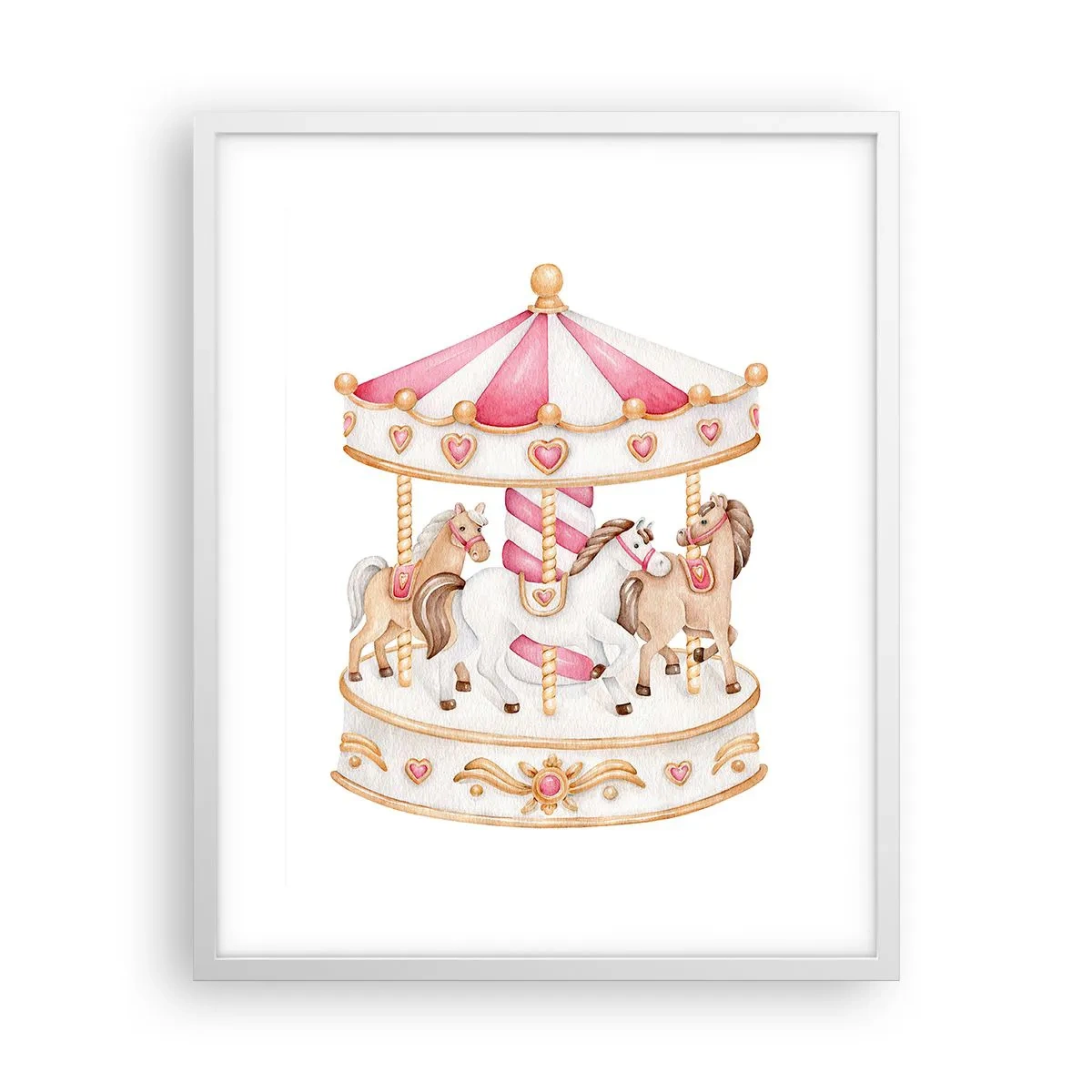 Poster in einem weißen Rahmen - Süße Welt der Kindheit - 40x50 cm