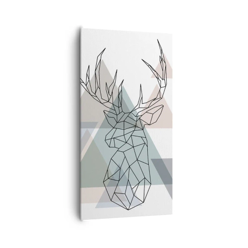 Bild auf Leinwand - Leinwandbild - In einem geometrischen Wald - 65x120 cm