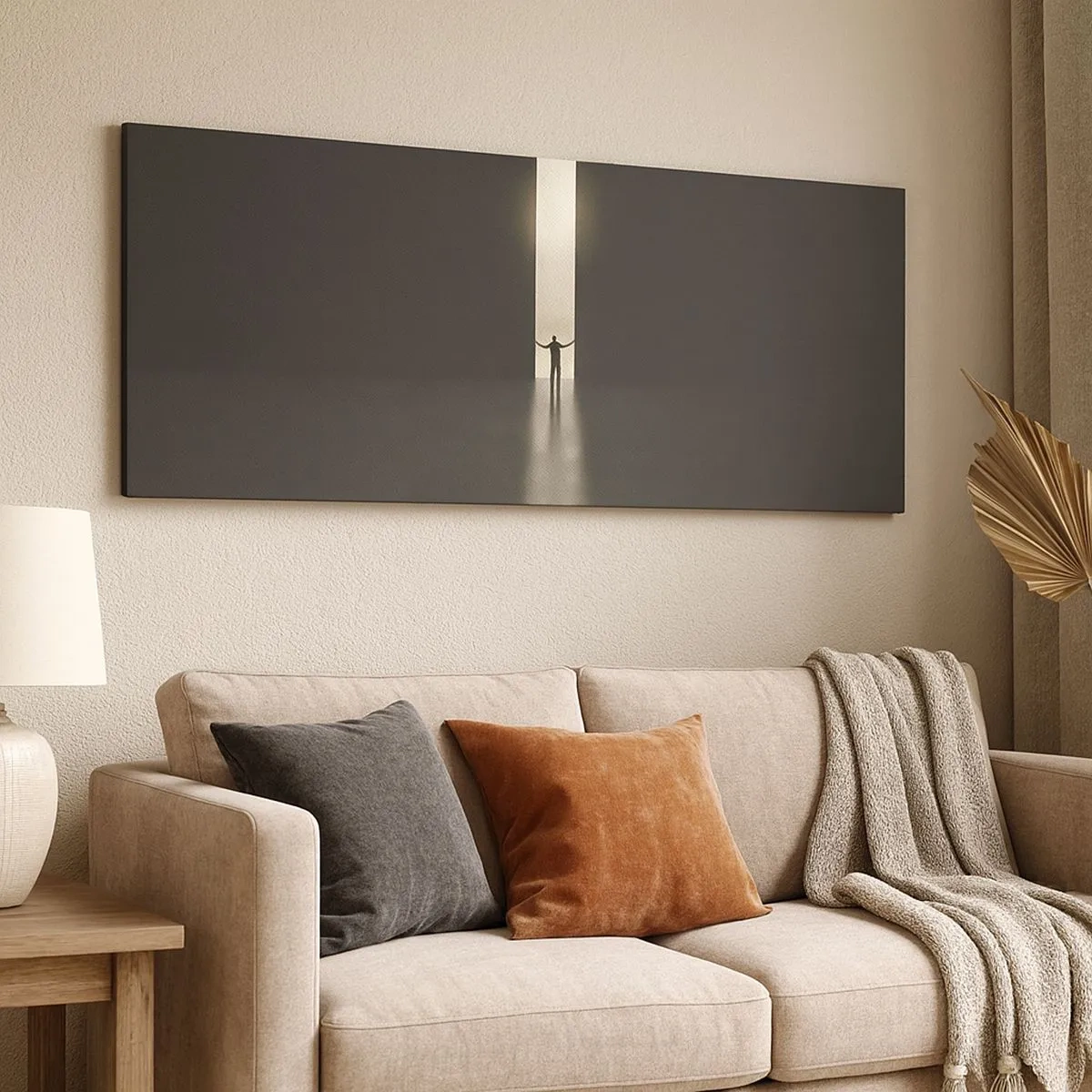 Bild auf Leinwand - Leinwandbild - Ein Schritt in eine strahlende Zukunft - 100x40 cm