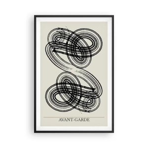 Poster in einem schwarzem Rahmen - Es kam spontan heraus - 61x91 cm