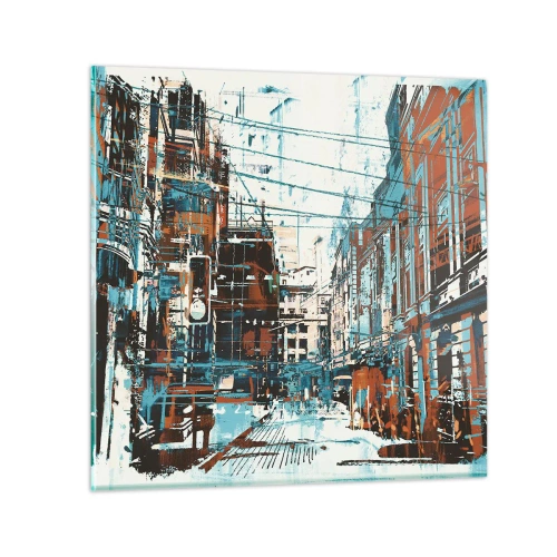 Glasbild - Bild auf glas - Ein abgenutzter Stadtwanderweg - 40x40 cm