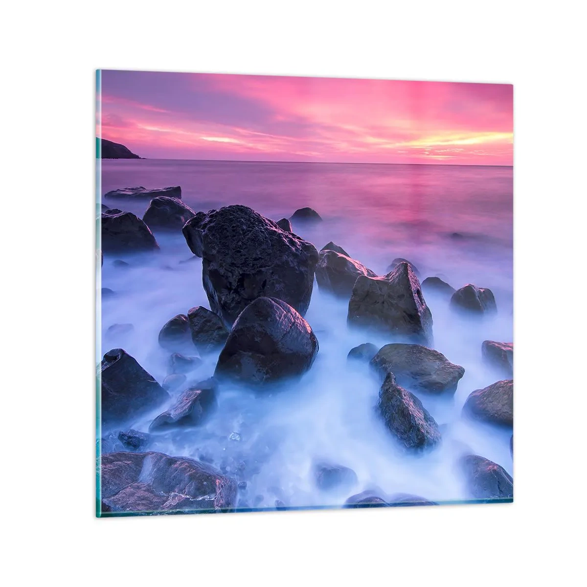 Glasbild - Bild auf glas - Geburt bei Licht und Nebel - 50x50 cm