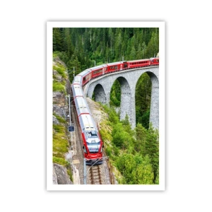 Poster - Eisenbahn für Bergblick - 70x100 cm
