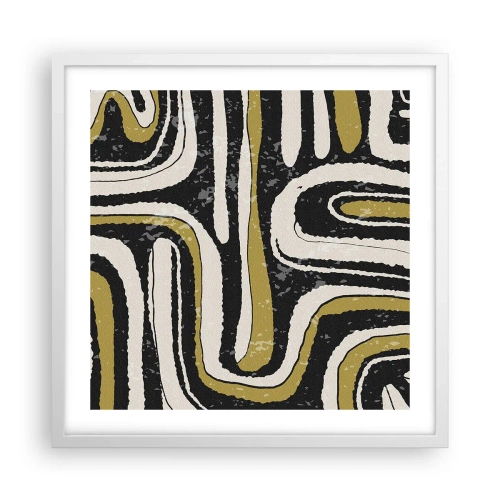 Poster in einem weißen Rahmen - Komposition: Straßen und Gassen - 50x50 cm