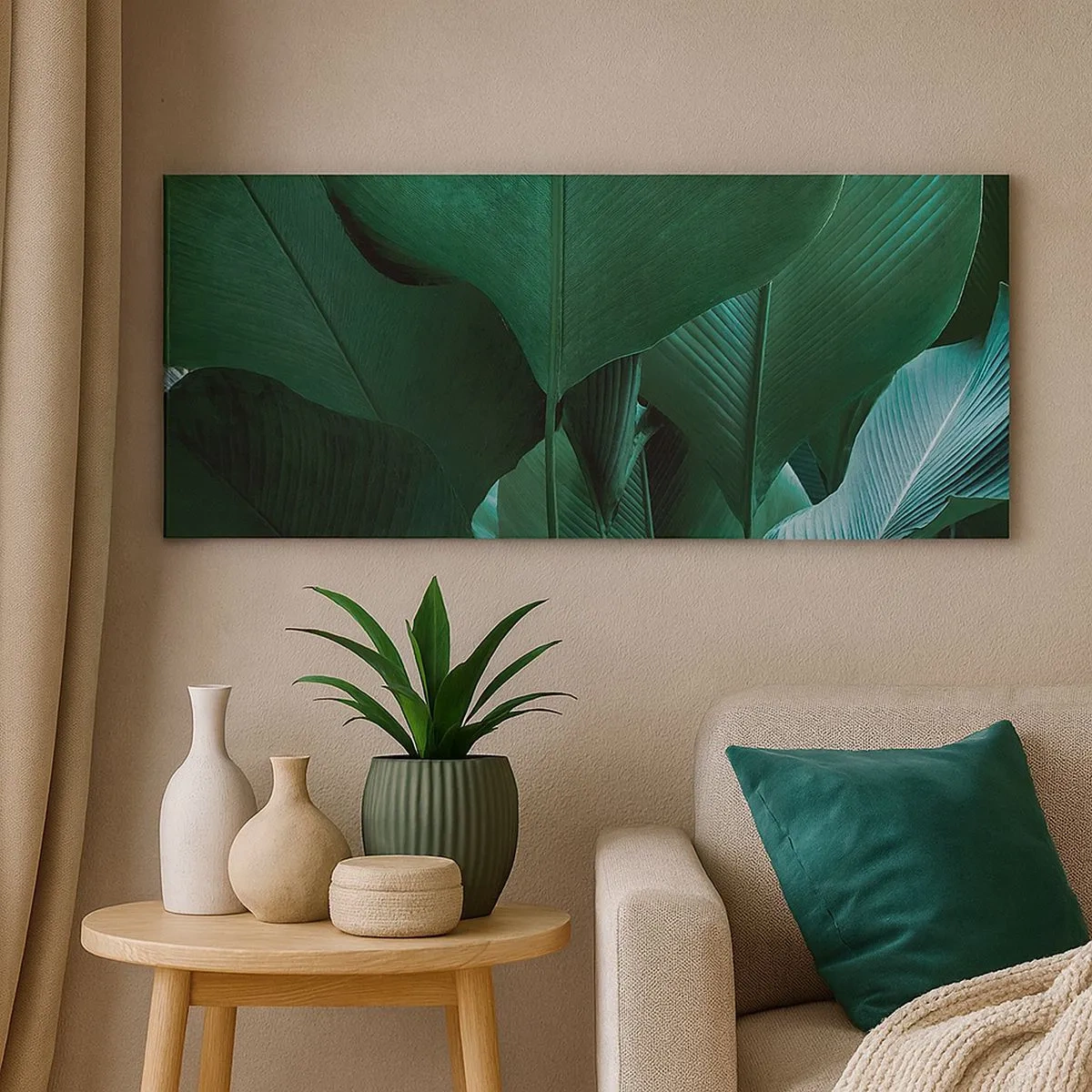 Bild auf Leinwand - Leinwandbild - Dem Licht zugewandt - 100x40 cm